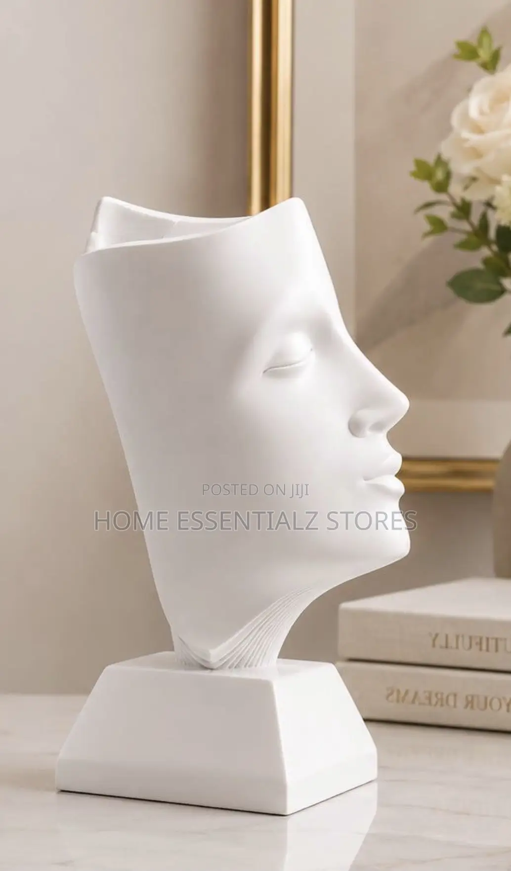 Scholar Abstract Face Sculpture - Modern Decorative Bust Statue