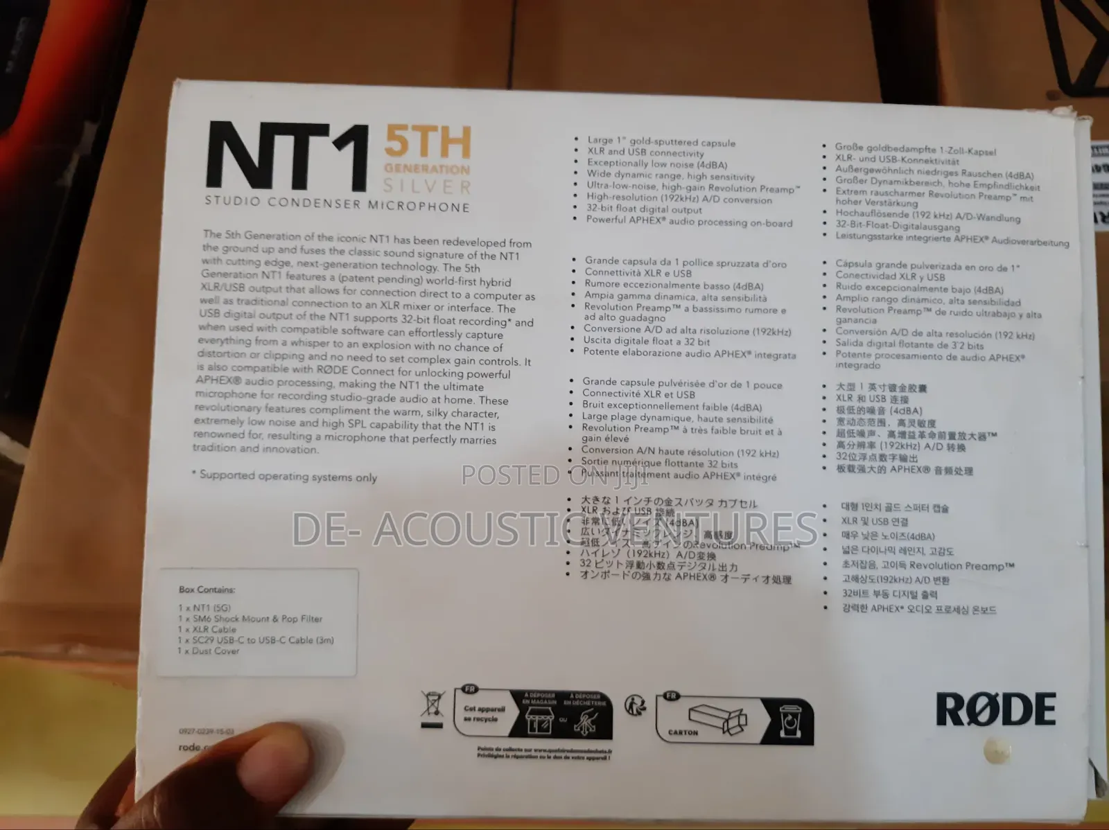 Rhode Nt1 5th Edition Brand New Quality Studio Microphone