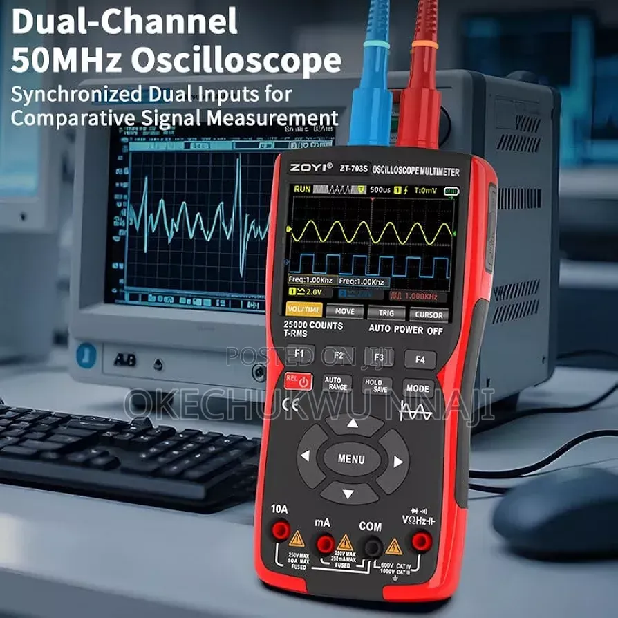 Digital Oscilloscope Multimeter 3in1 Dual Channel