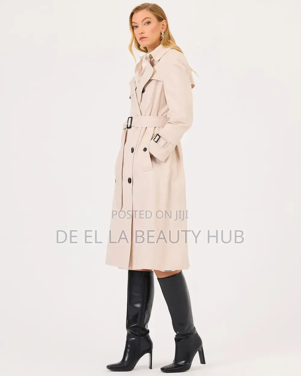 Classic Belted Coat Dress – Elegant Timeless