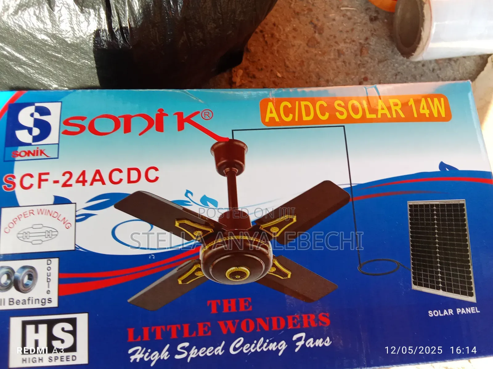 Solar AC/Dc Shortt Blade Ceiling Fan