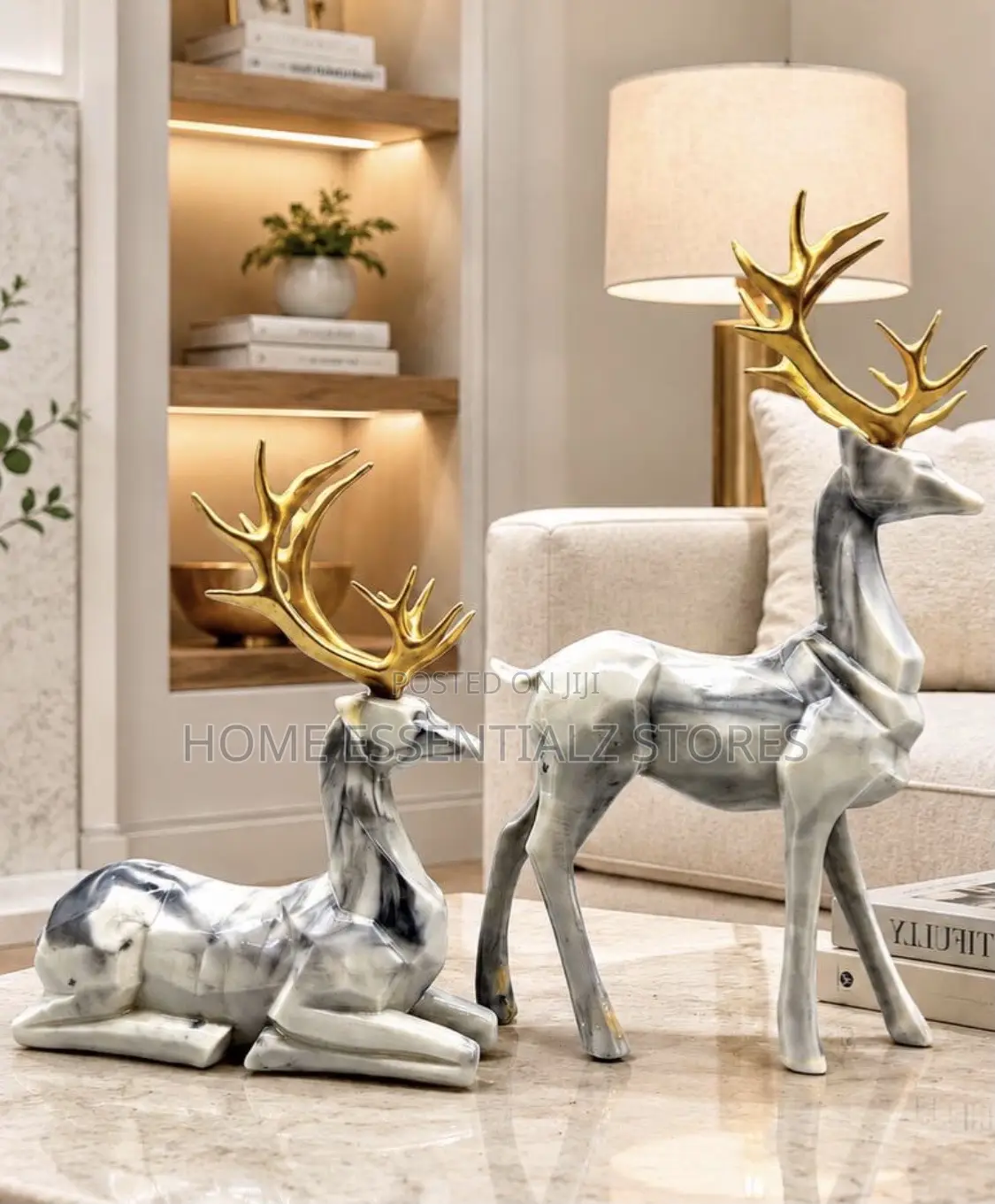 Luxury Deer Figurine Set - Animal Figurines Gift Item
