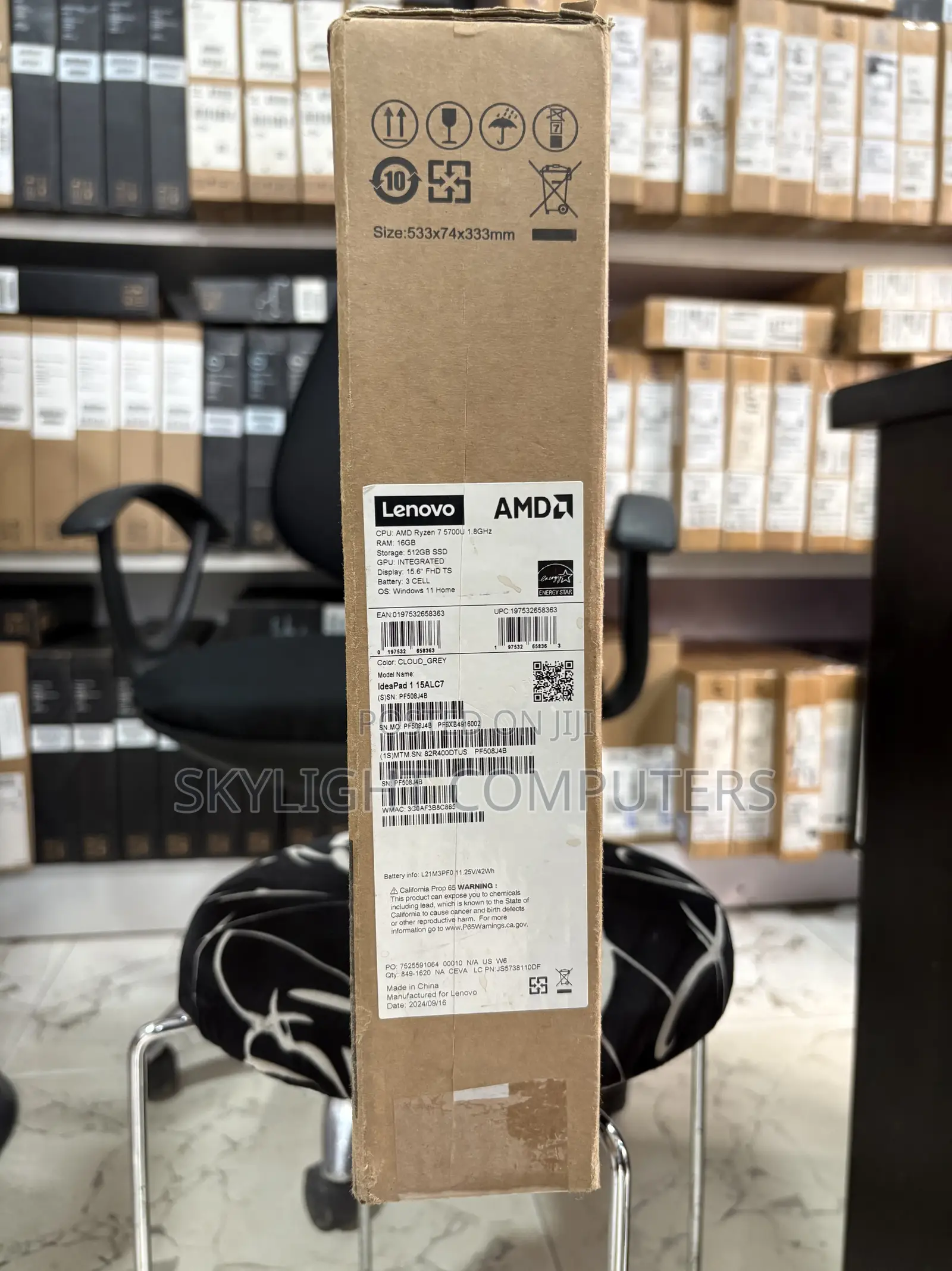 New Laptop Lenovo IdeaPad 1 16GB AMD Ryzen 7 SSD 512GB