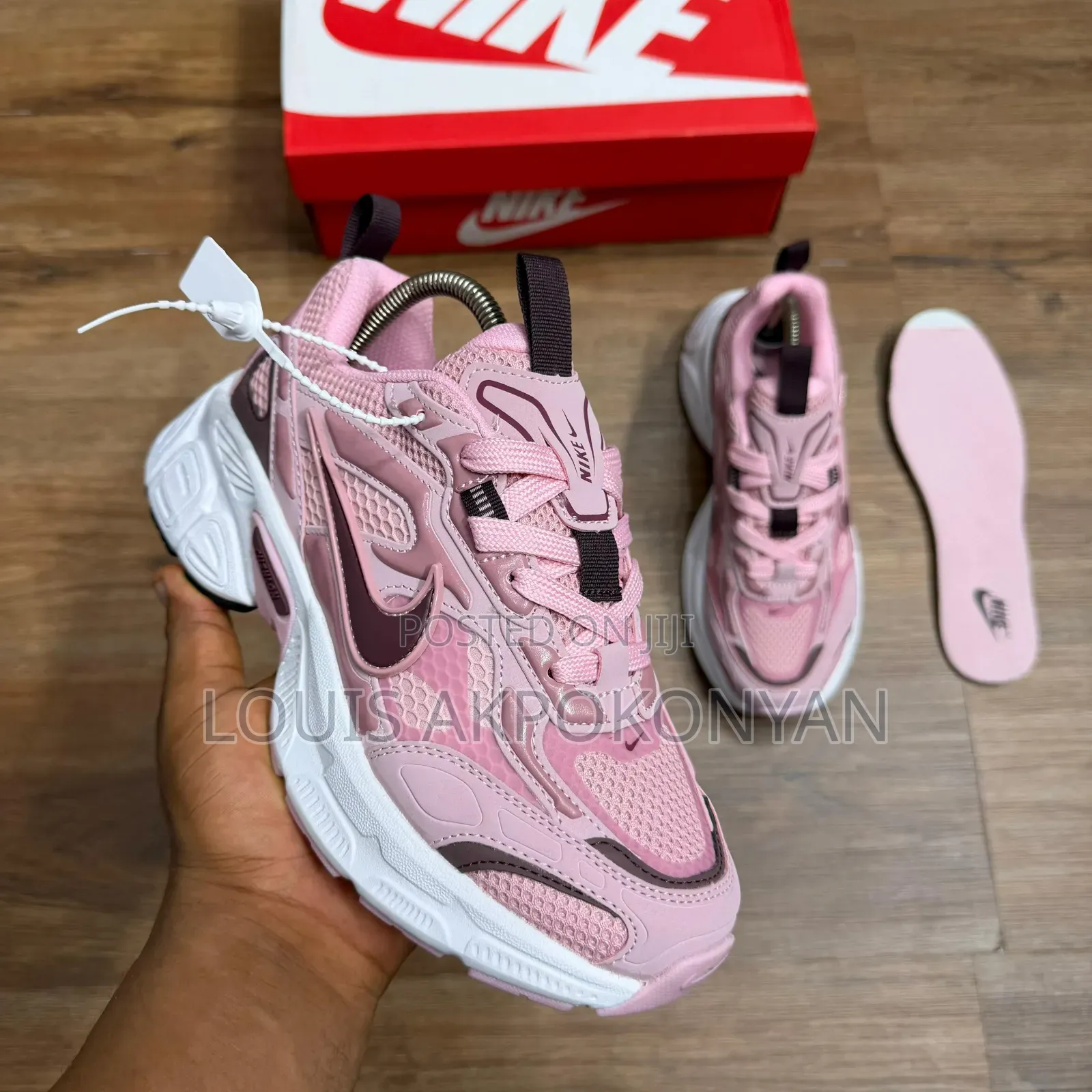 Nike V2k Runtekk Pink Wine Sneakere