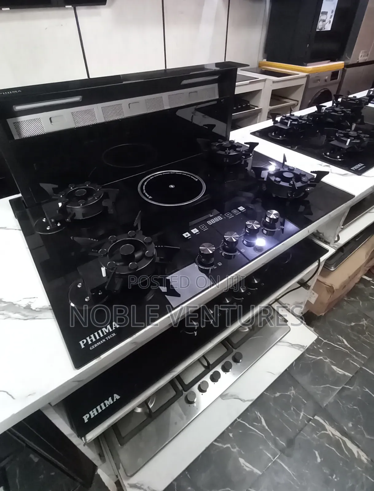 Phiima Luxury Flip Up Built-in Electric Gas Cooker 90cm 100%Copper