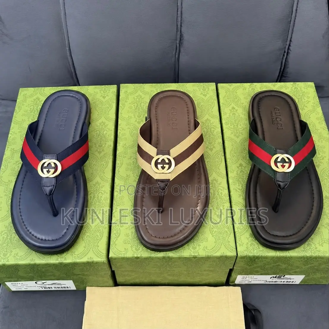 Quality Gucci Thong Leather Slippers