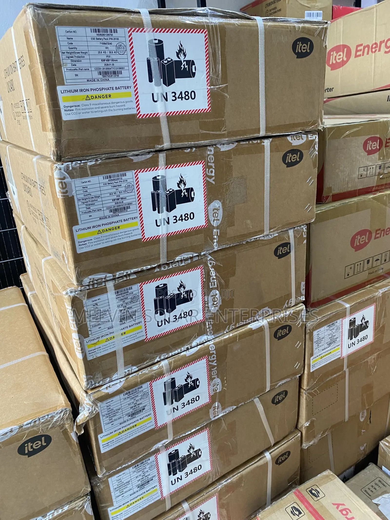 2.5kwh 24v Itel Solar Lithium Ion Phosphate Batteries Available Now