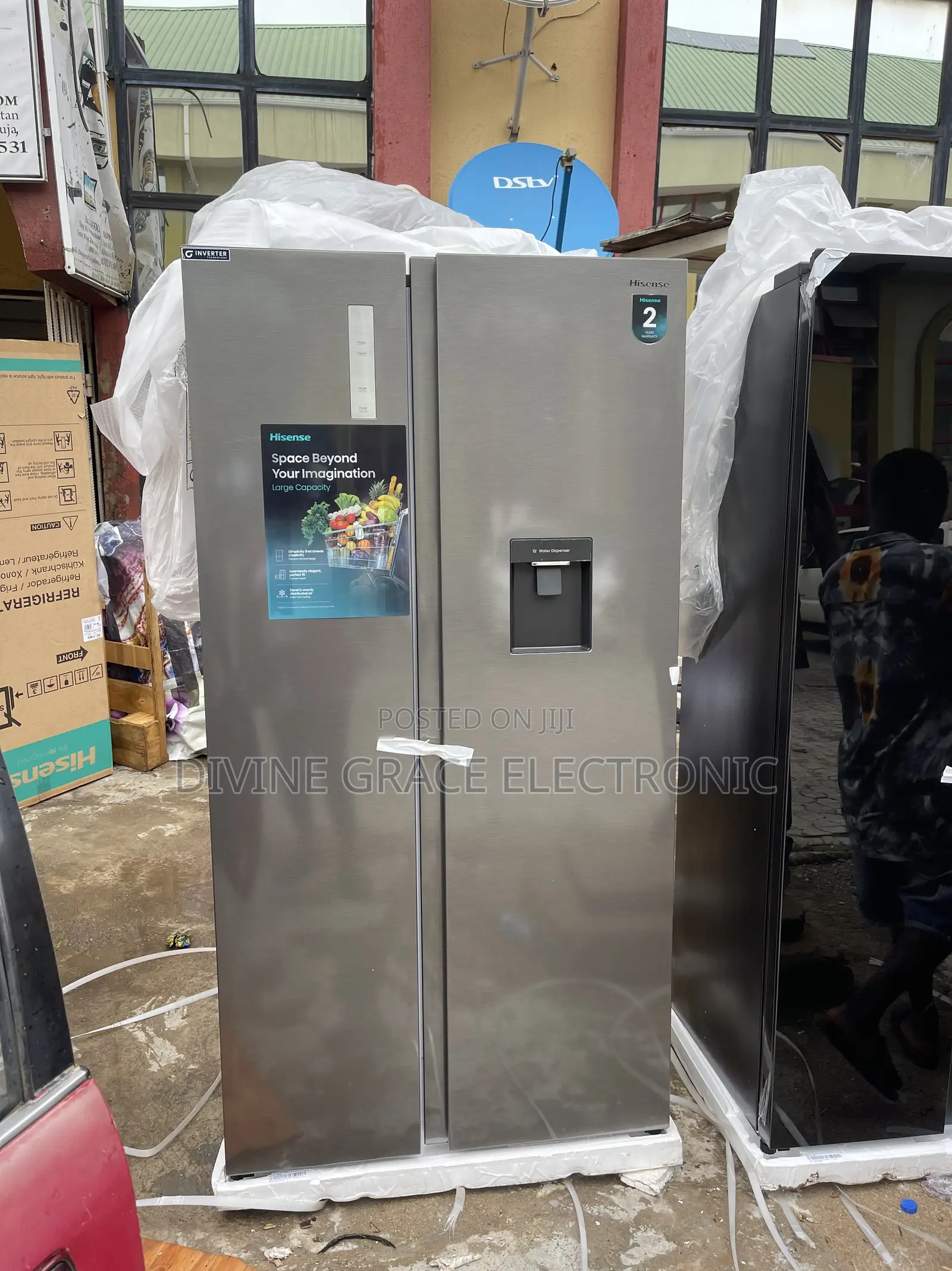 Brand New 529l Hisense Side by Side Refrigerator/Inveter