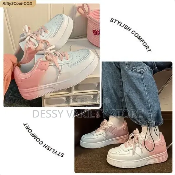 Ashion 2025 Ladies Fashion Casual Sneakers - Pink