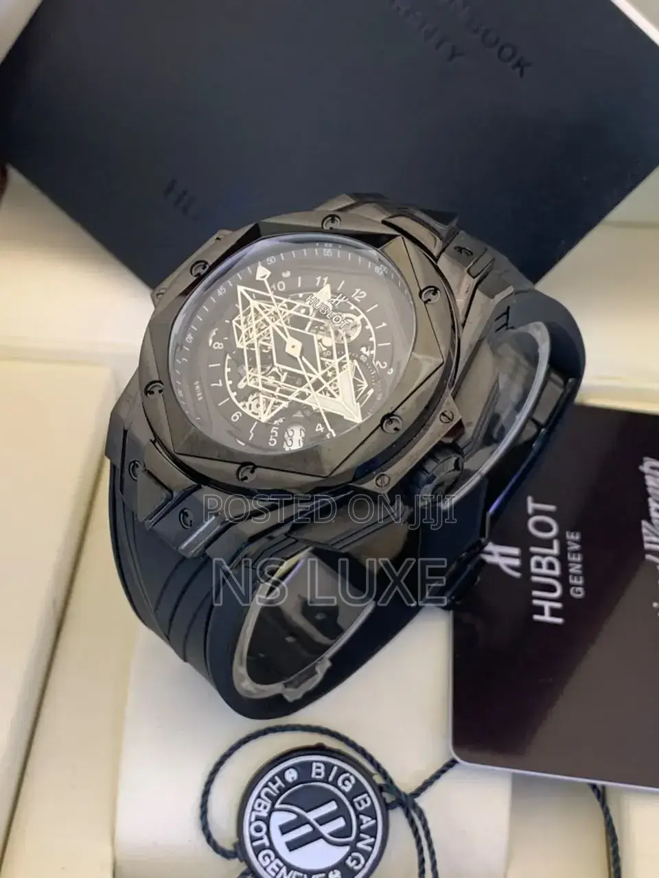 Hublot Chronograph All Black Rubber Strap