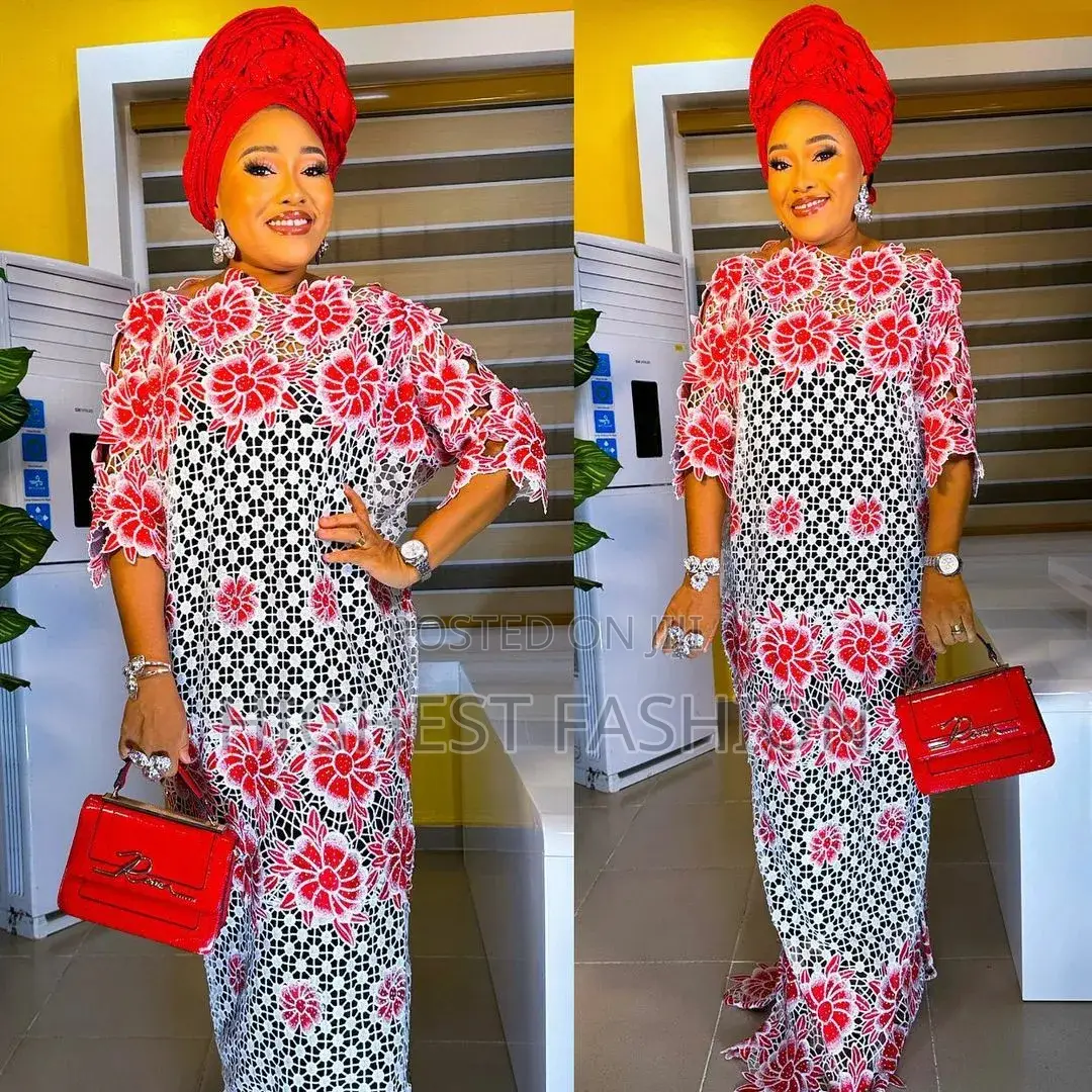 Dashiki Lace Boubou Maxi Dress