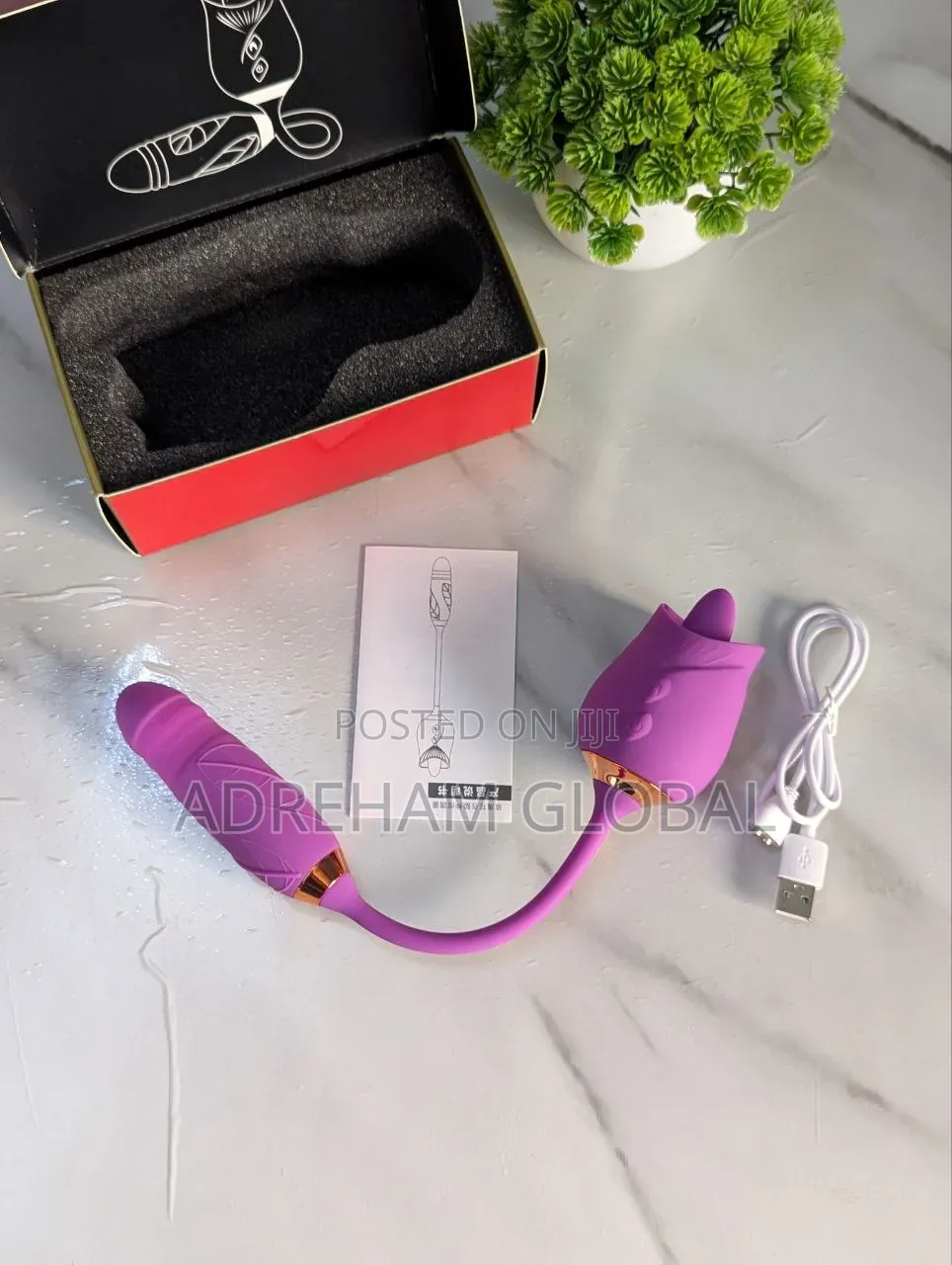 2in1 Pulsating Rose Licker 
Available in Pink, Purple and Red Colour