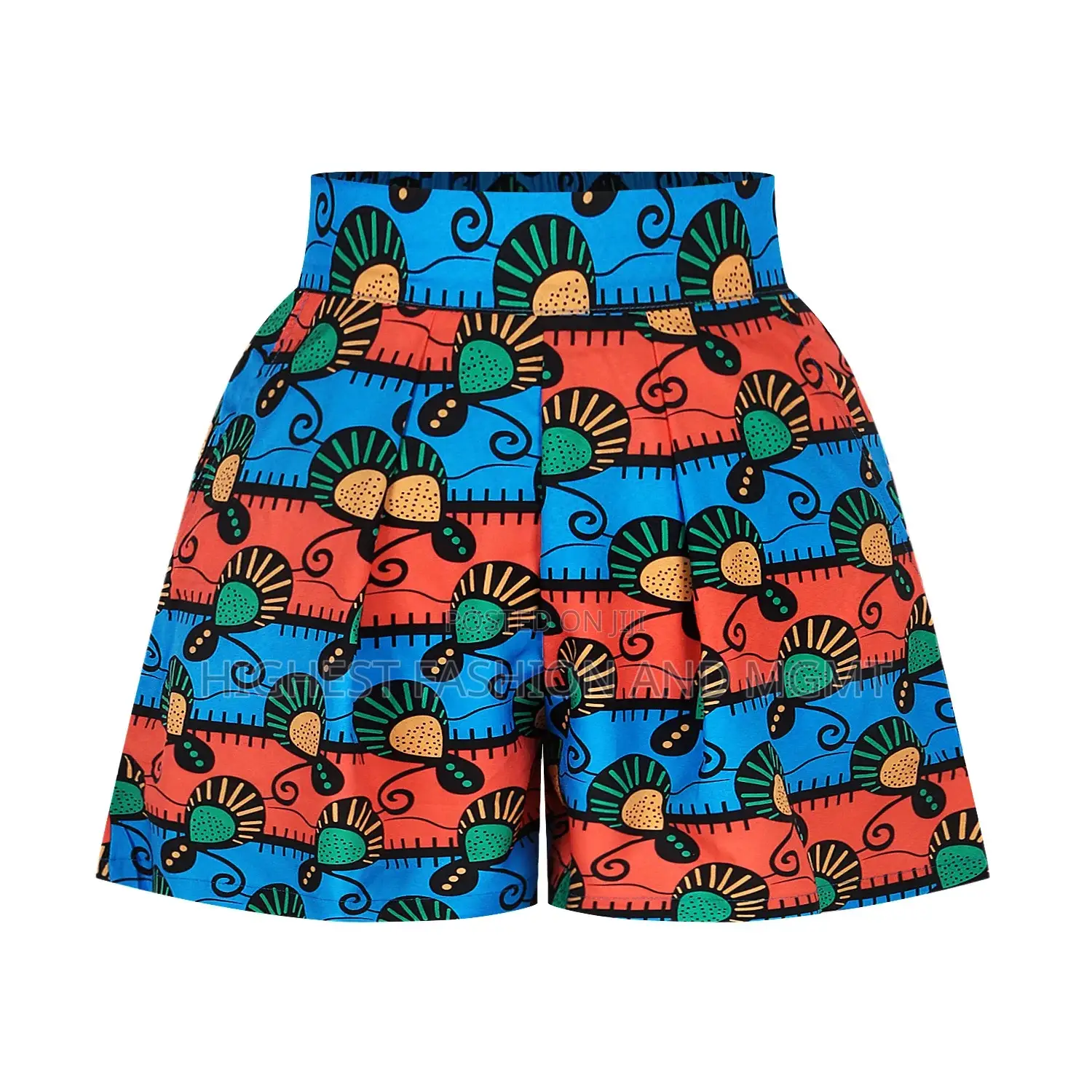 2 Piece Crop Top and Short Pant Ankara Outfit