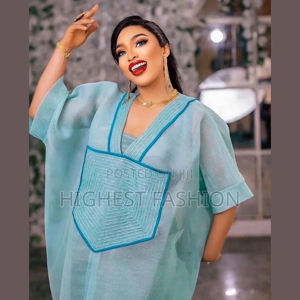 Embroidered Deep v-Neck Dashiki Dress