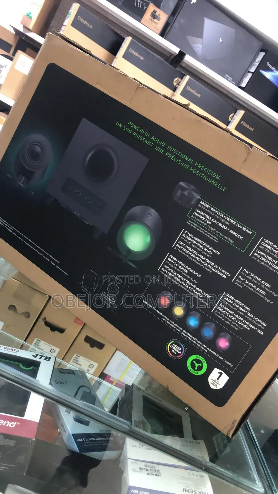Razer Nommo V2 Full Range 2.1 Pc Gaming Speaker With Wired Subwoofer