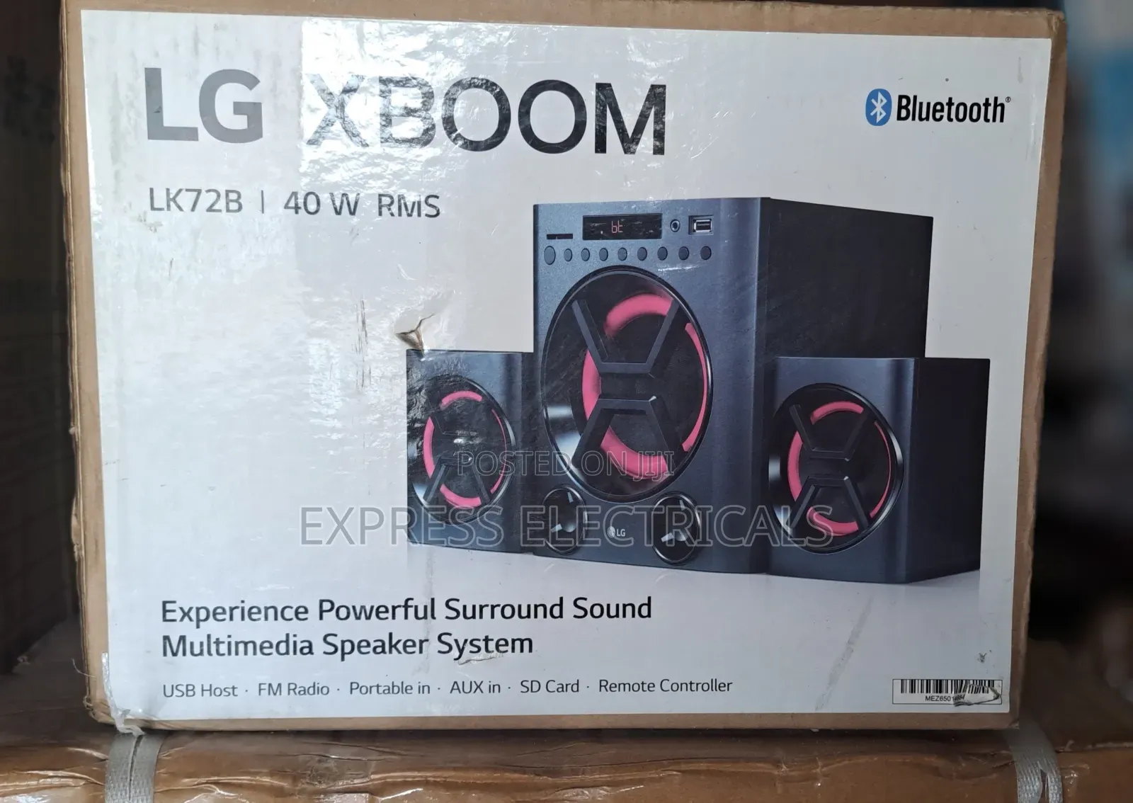 Lg Xboom Lk72b 40w Bluetooth Speaker and Subwoofer New