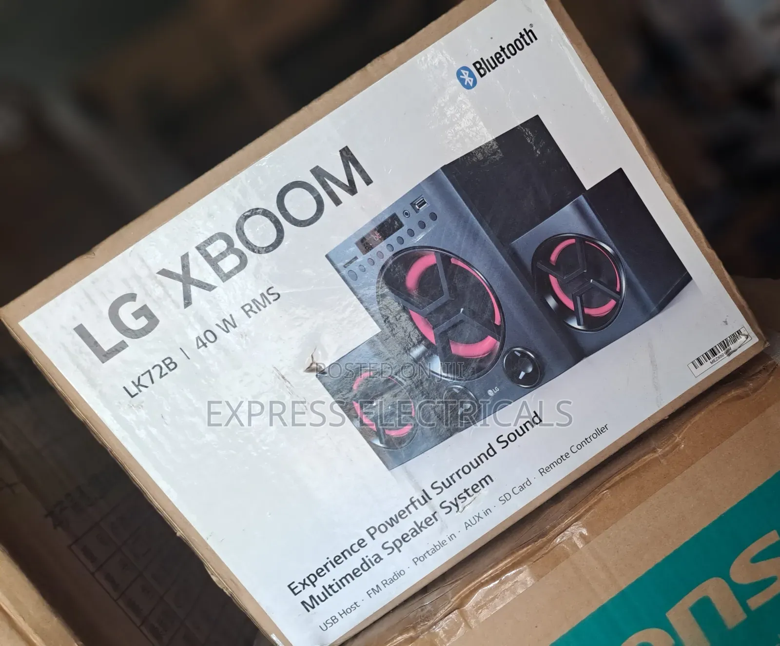 Lg Xboom Lk72b 40w Bluetooth Speaker and Subwoofer New
