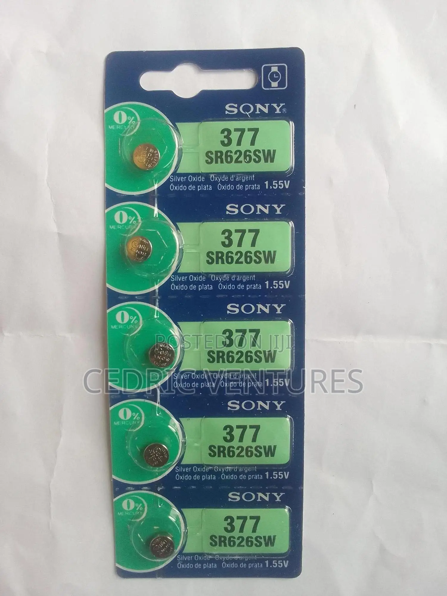 Sony Watch Battery 377 Sr626sw 1 Pack of 5