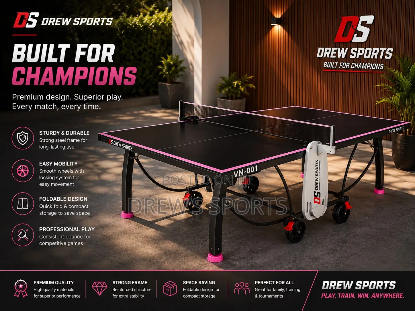 Outdoor Heavy Duty Table Tennis Board