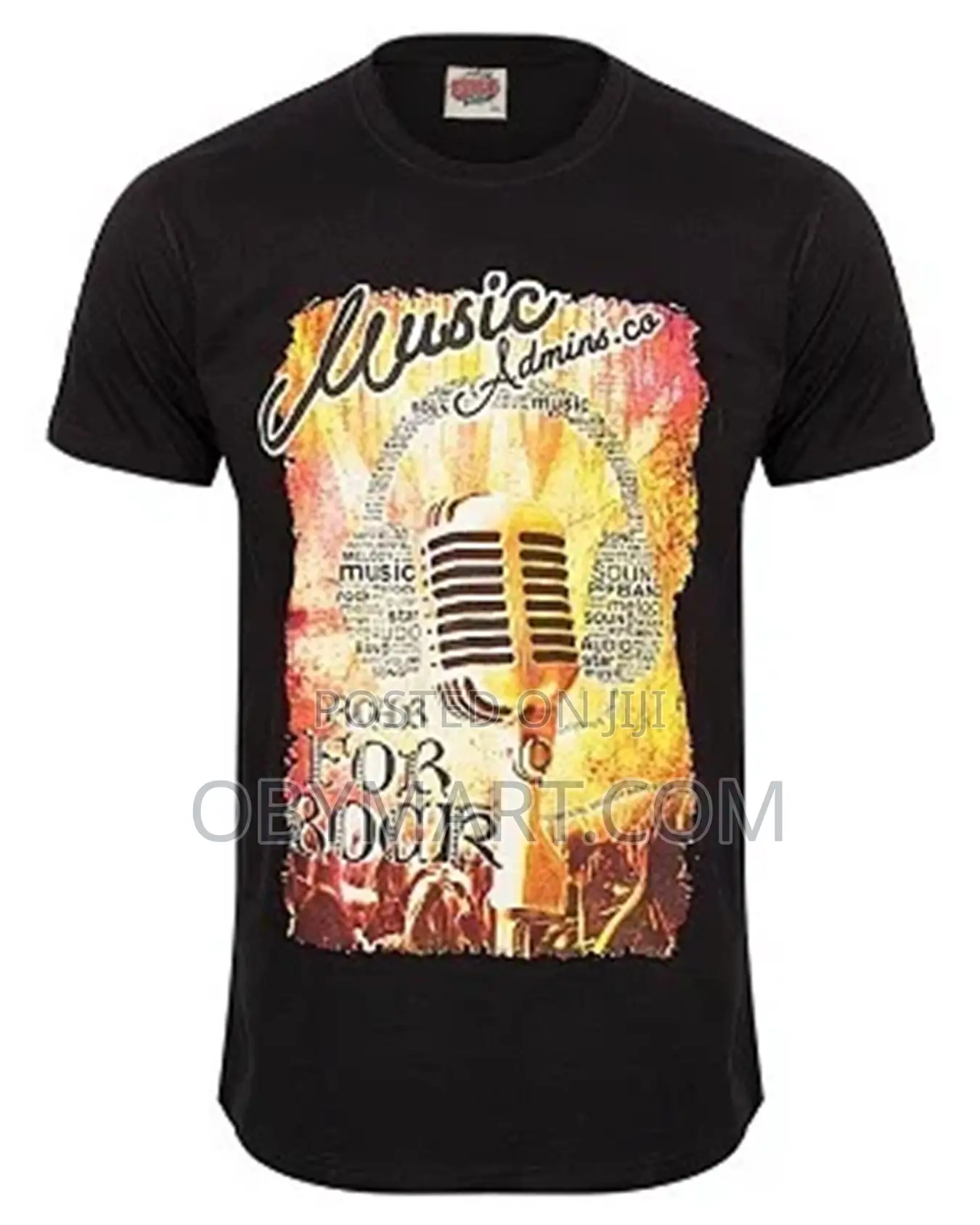 Music Admin Essential Men Casual Wear-Black