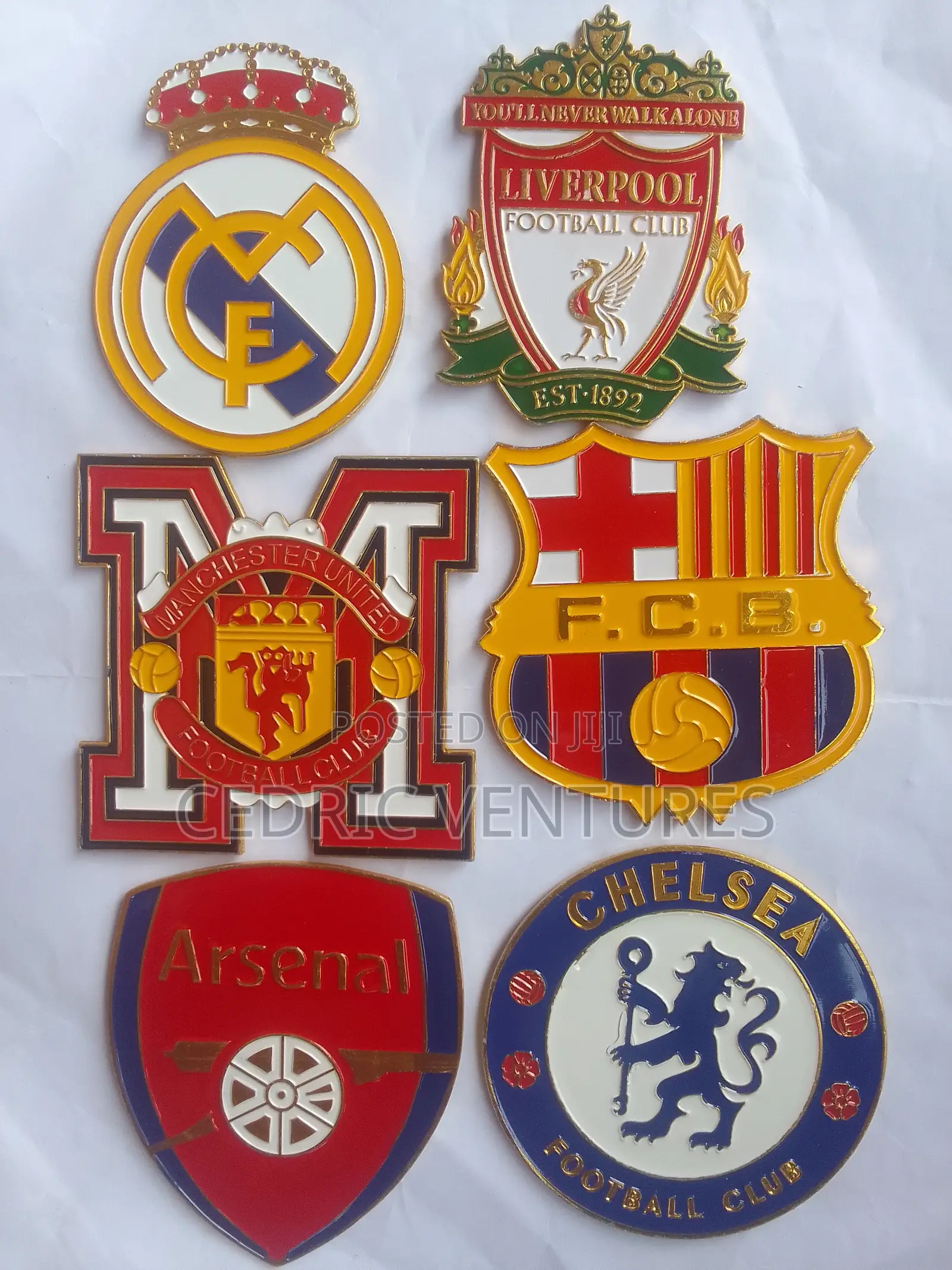 Arsenal Manu Chelsea Liverpool Barca Real Madrid Car Boot Emblem
