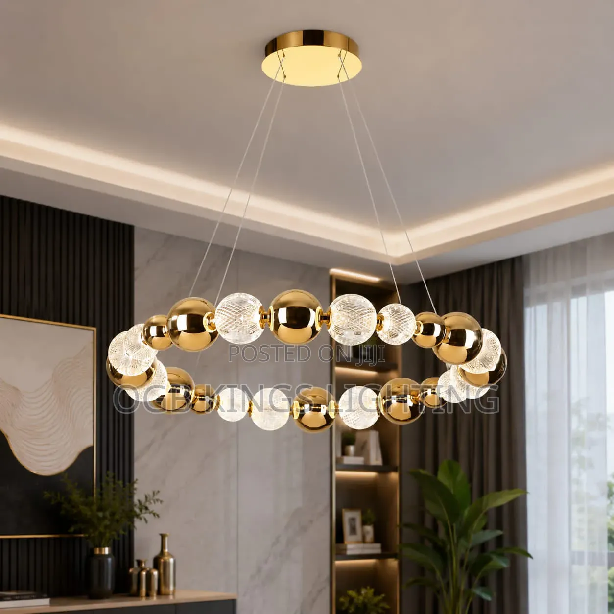 Minimalist Metal Ball Restaurant Pendant Light