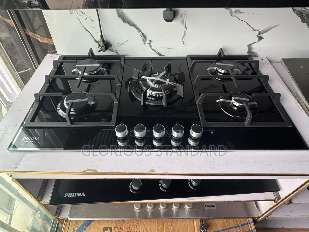 5'' Ways Burner Glass Face Black