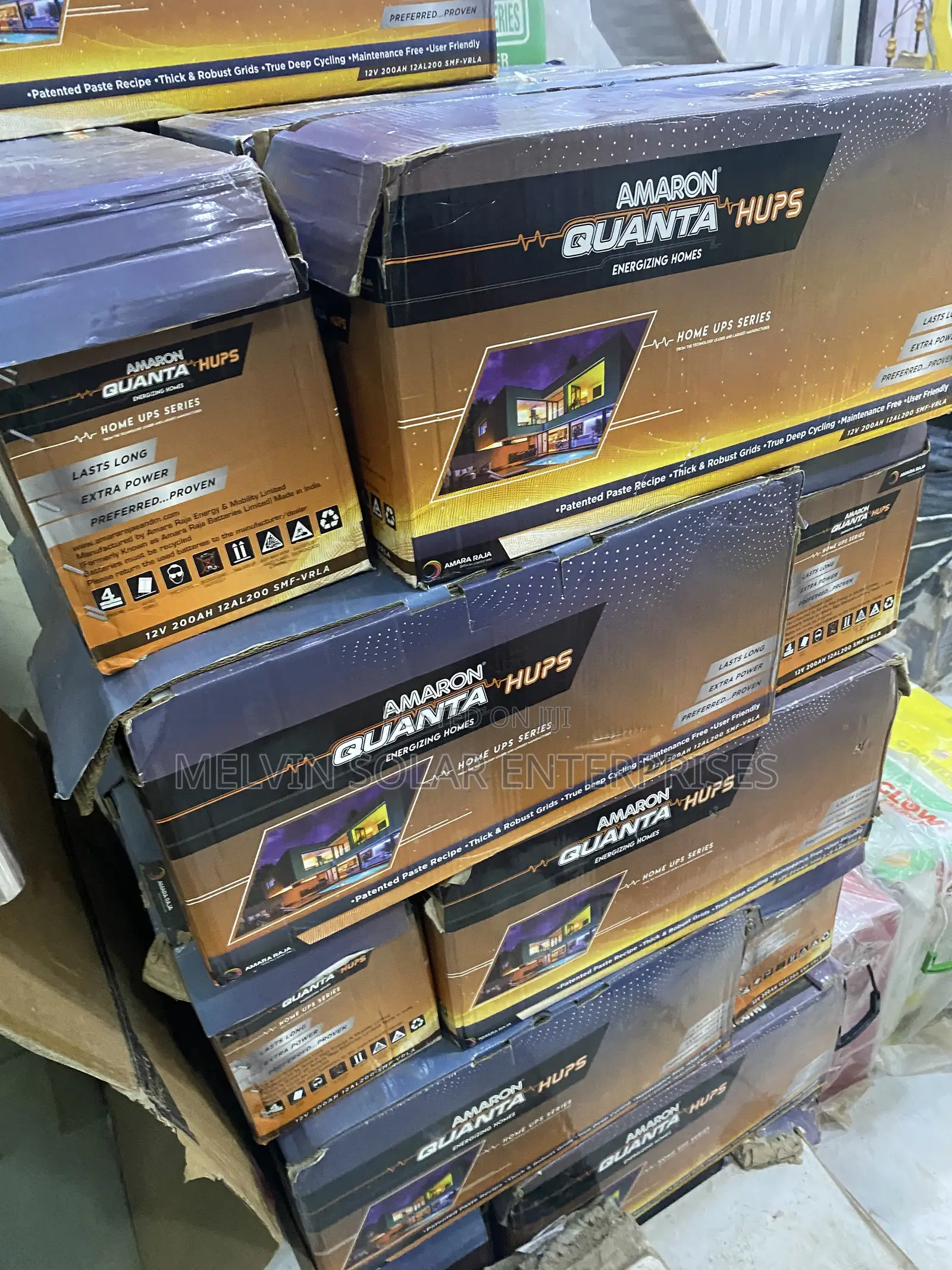 200ah 12v Amaron Quanta Solar Dry Cell Batteries Available in Store