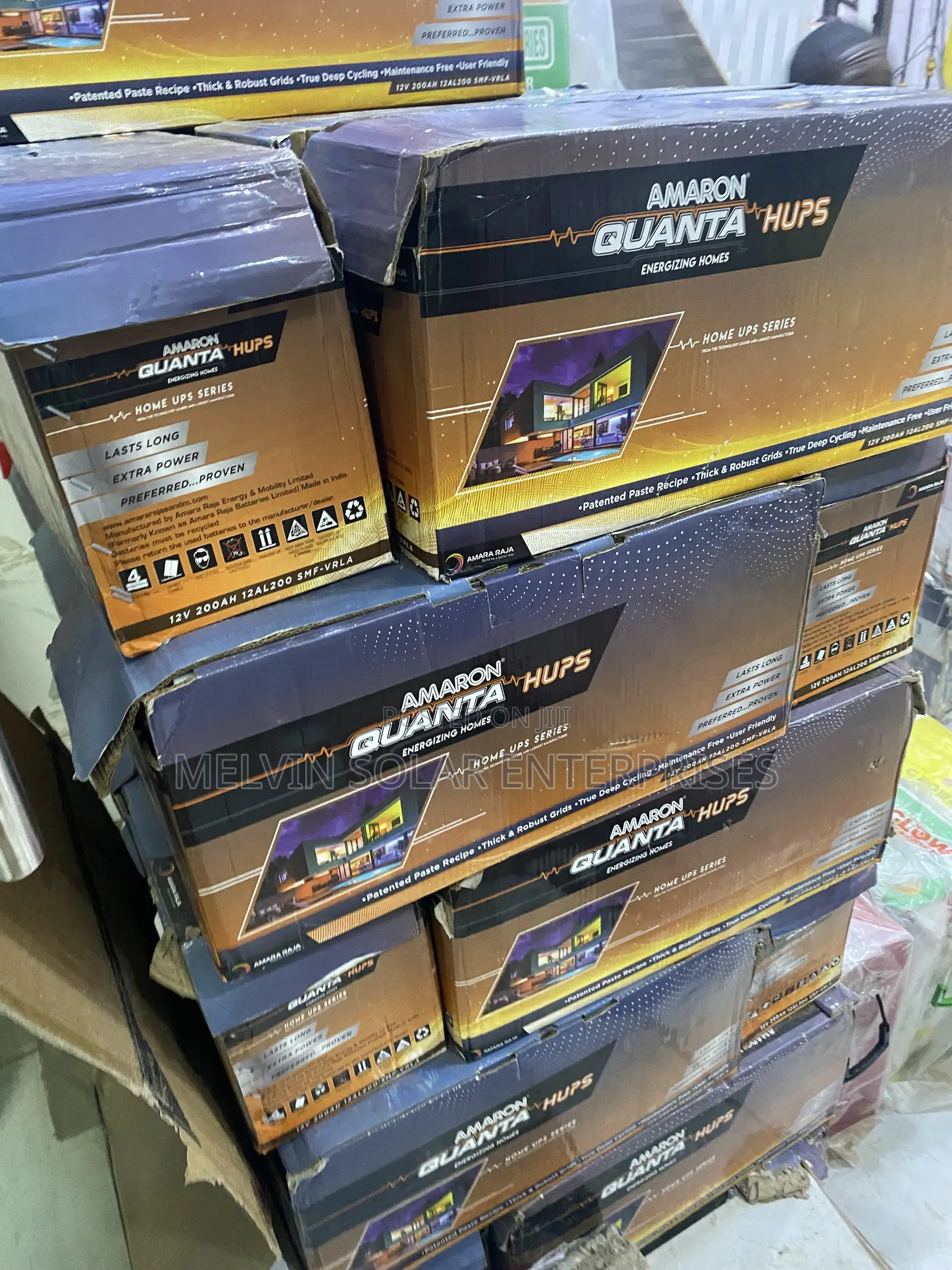 200ah 12v Amaron Quanta Solar Dry Cell Batteries Available in Store