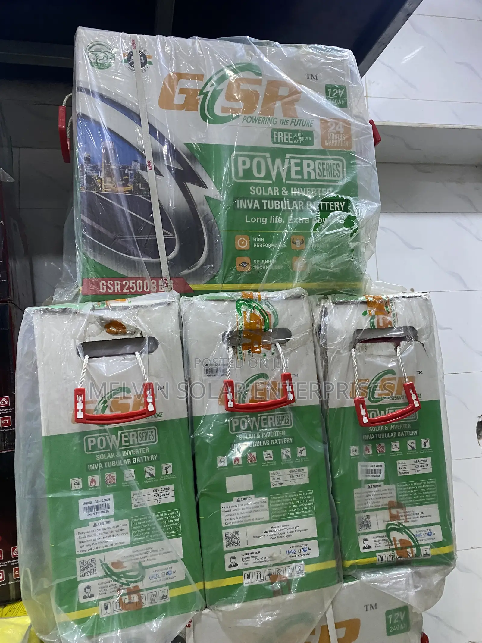 GSR 240ah 12v Solar Tubular Batteries Available in Store Now