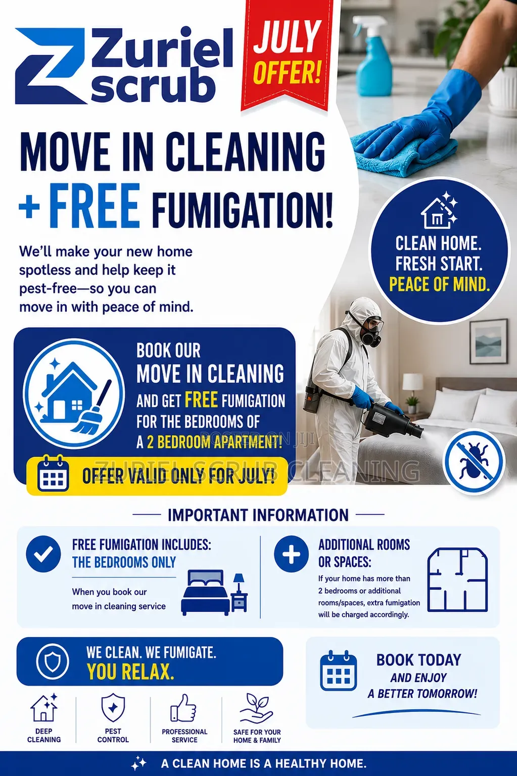 Clean Your Building ( Book Now and Get Free Fumigation Only for July )