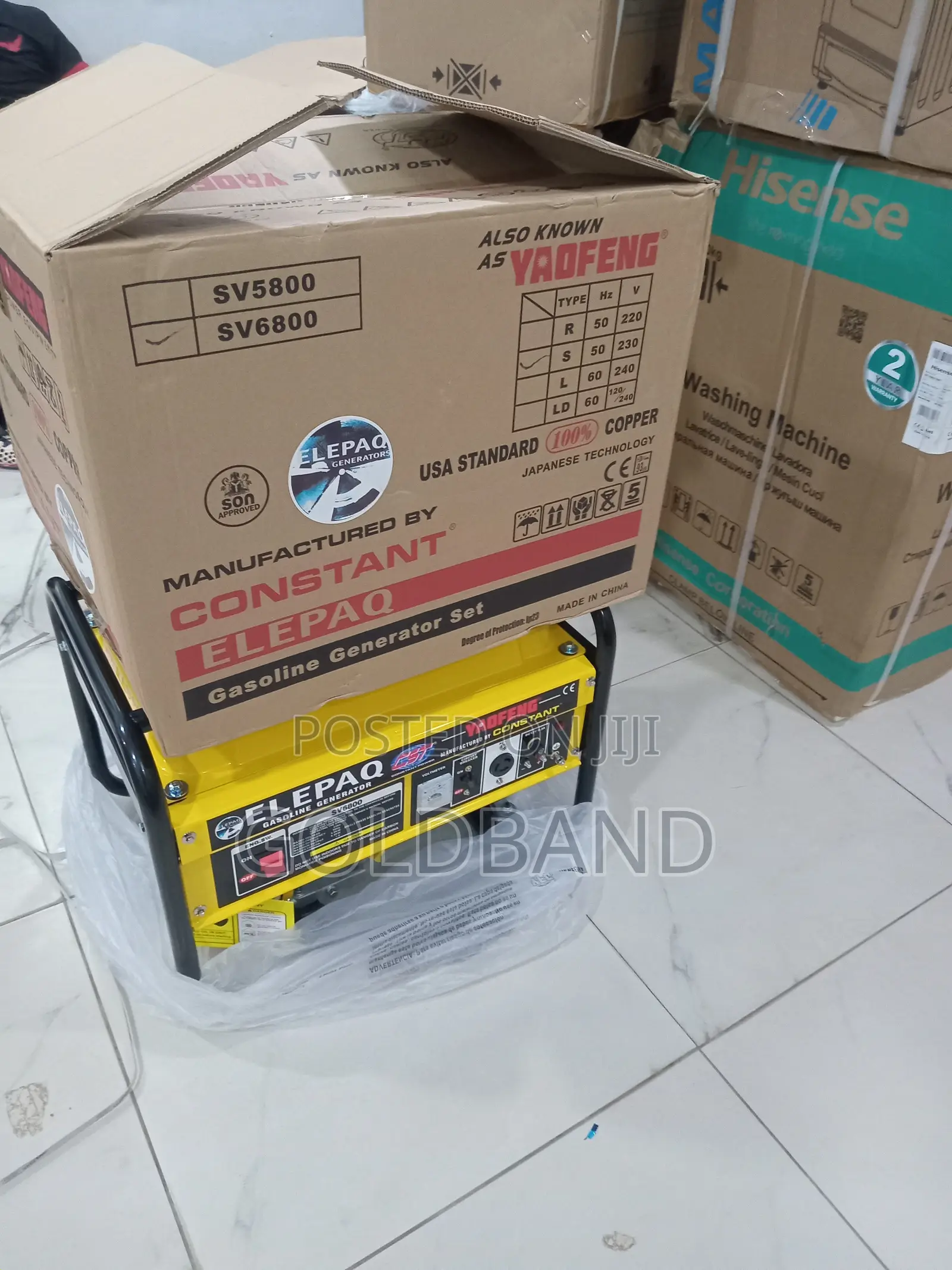 Elepaq Sv6800 4.5kva Fuel Efficient Manual Generator
