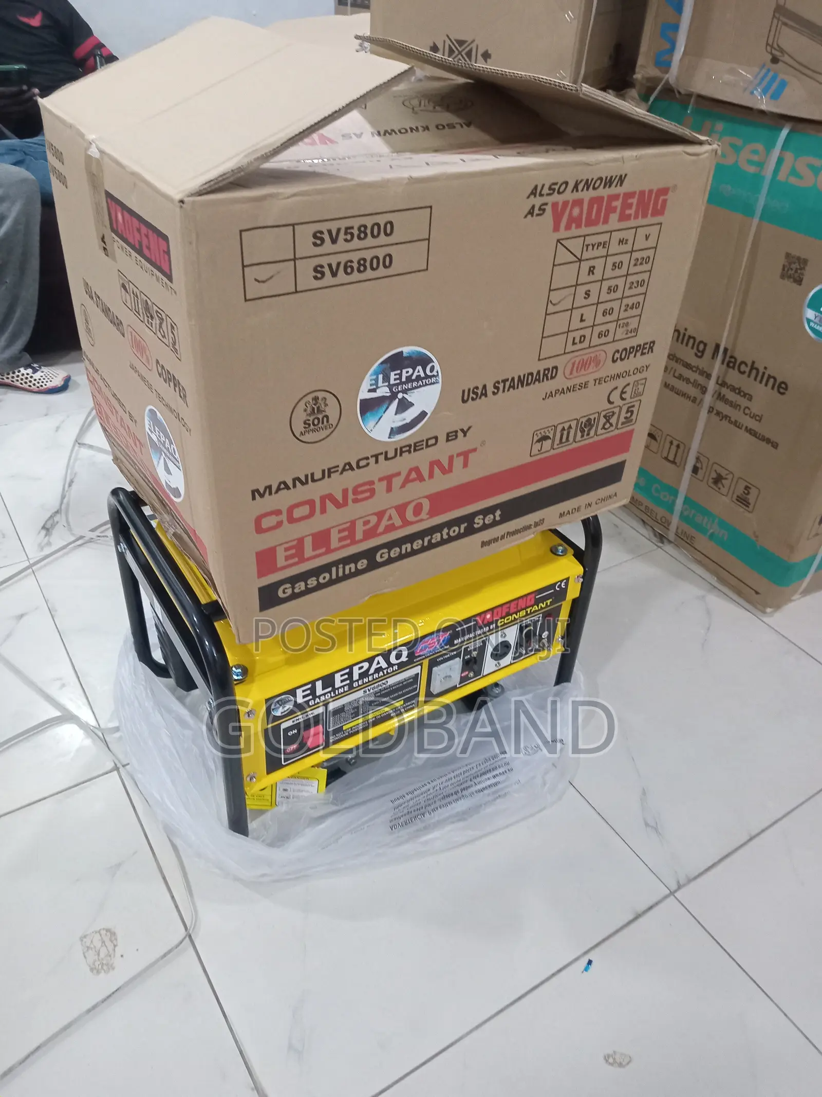 Elepaq Sv6800 4.5kva Fuel Efficient Manual Generator