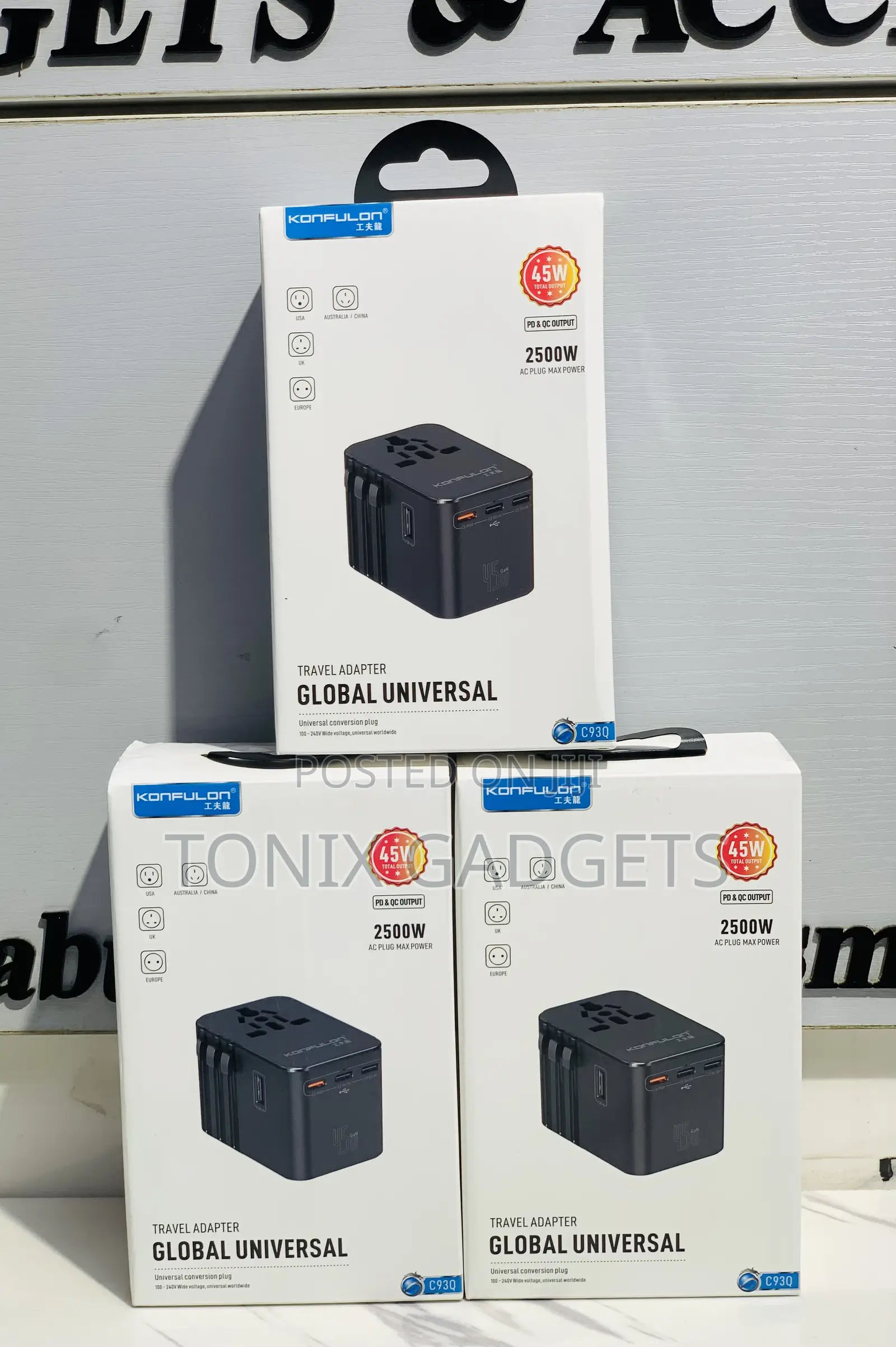 C93q 45w Global Universal Travel Adapter