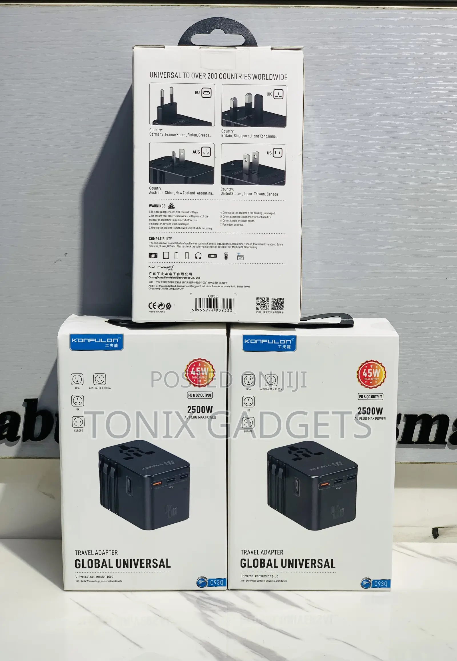 C93q 45w Global Universal Travel Adapter