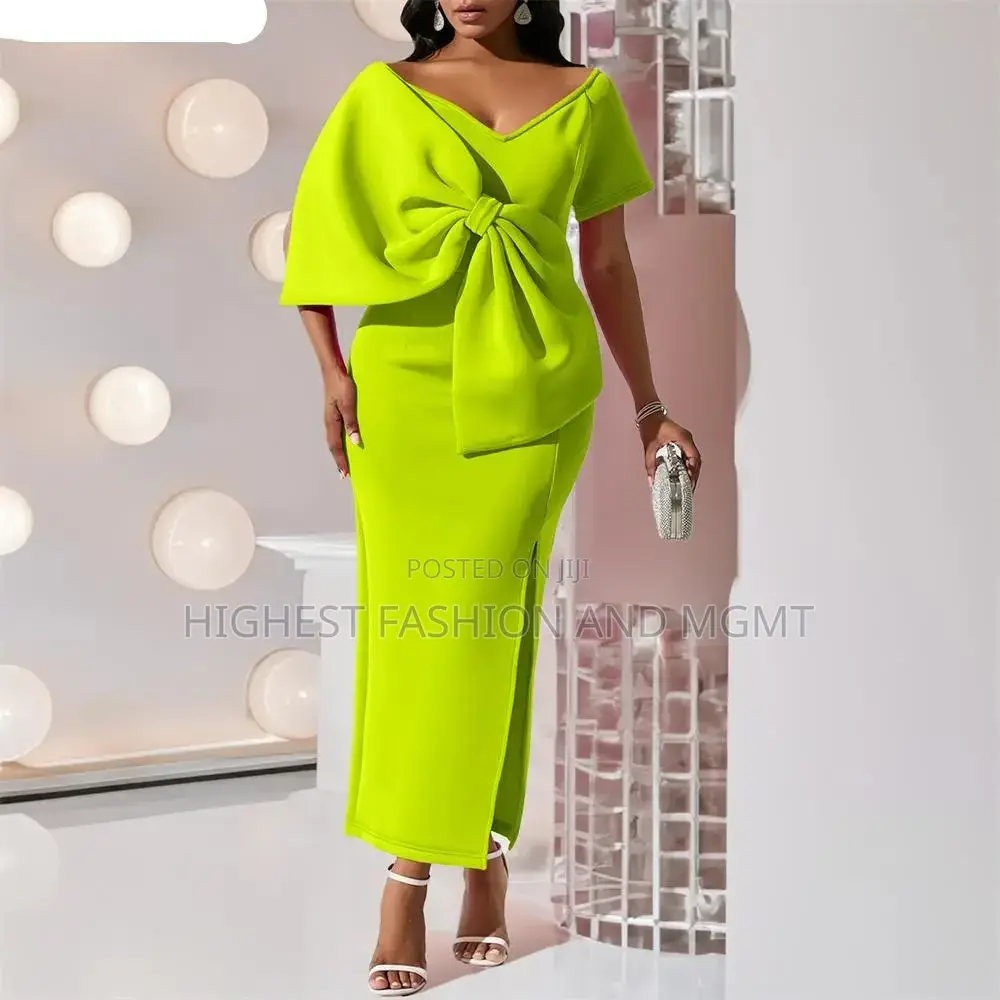 V-Neck Slit Maxi Dress