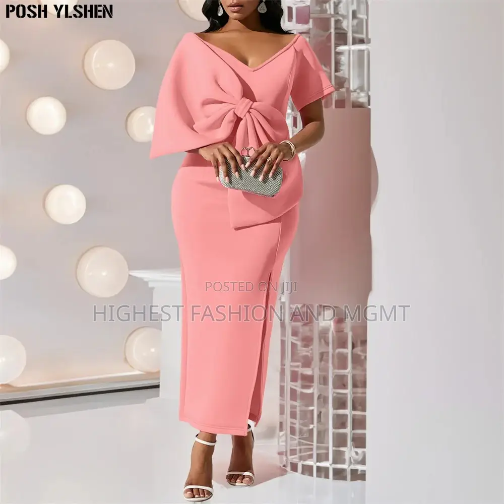 V-Neck Slit Maxi Dress