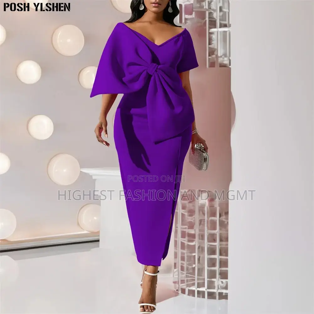 V-Neck Slit Maxi Dress
