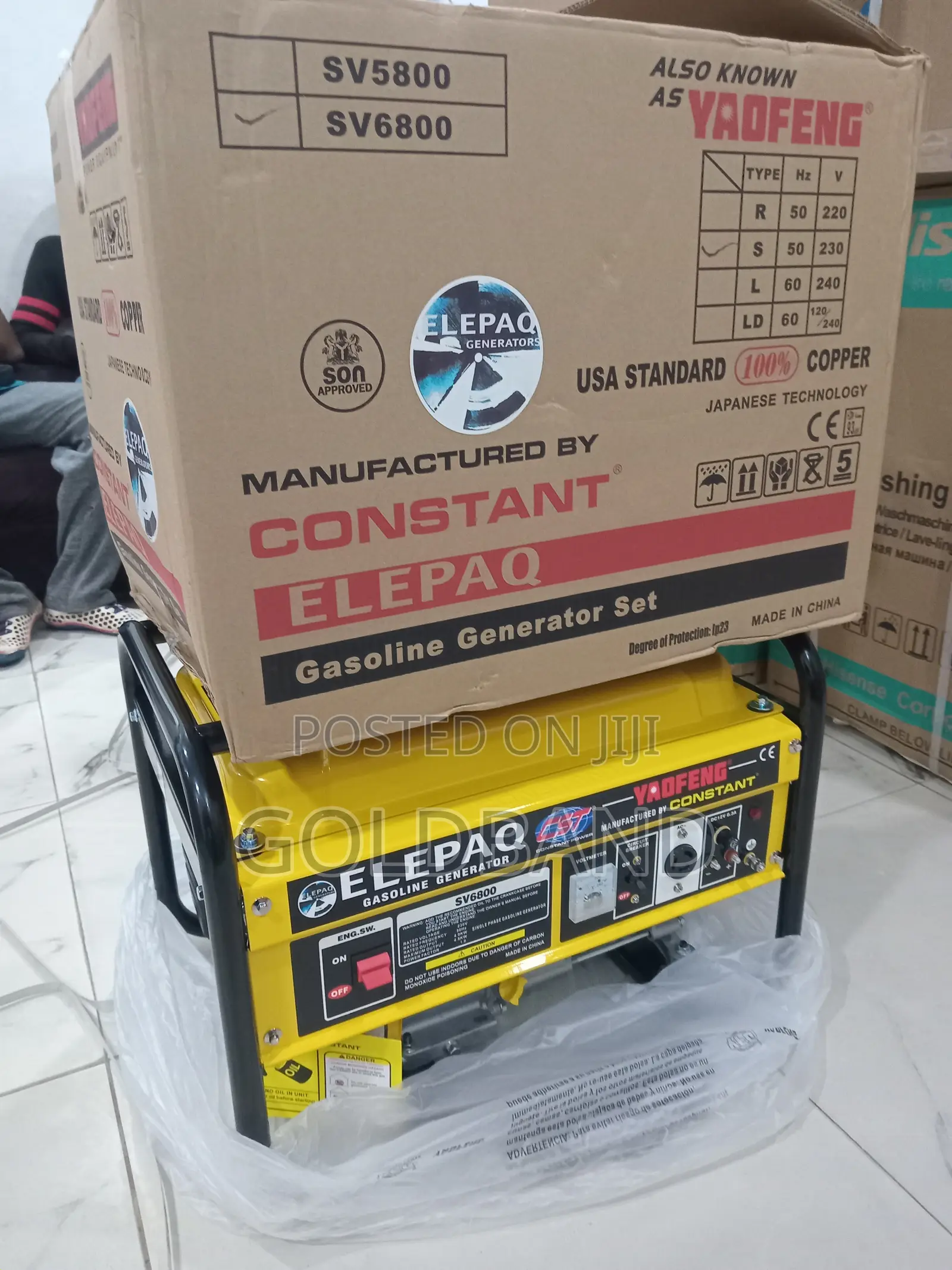 Elepaq Sv6800 Manual Generator 4.5kva for Home Office