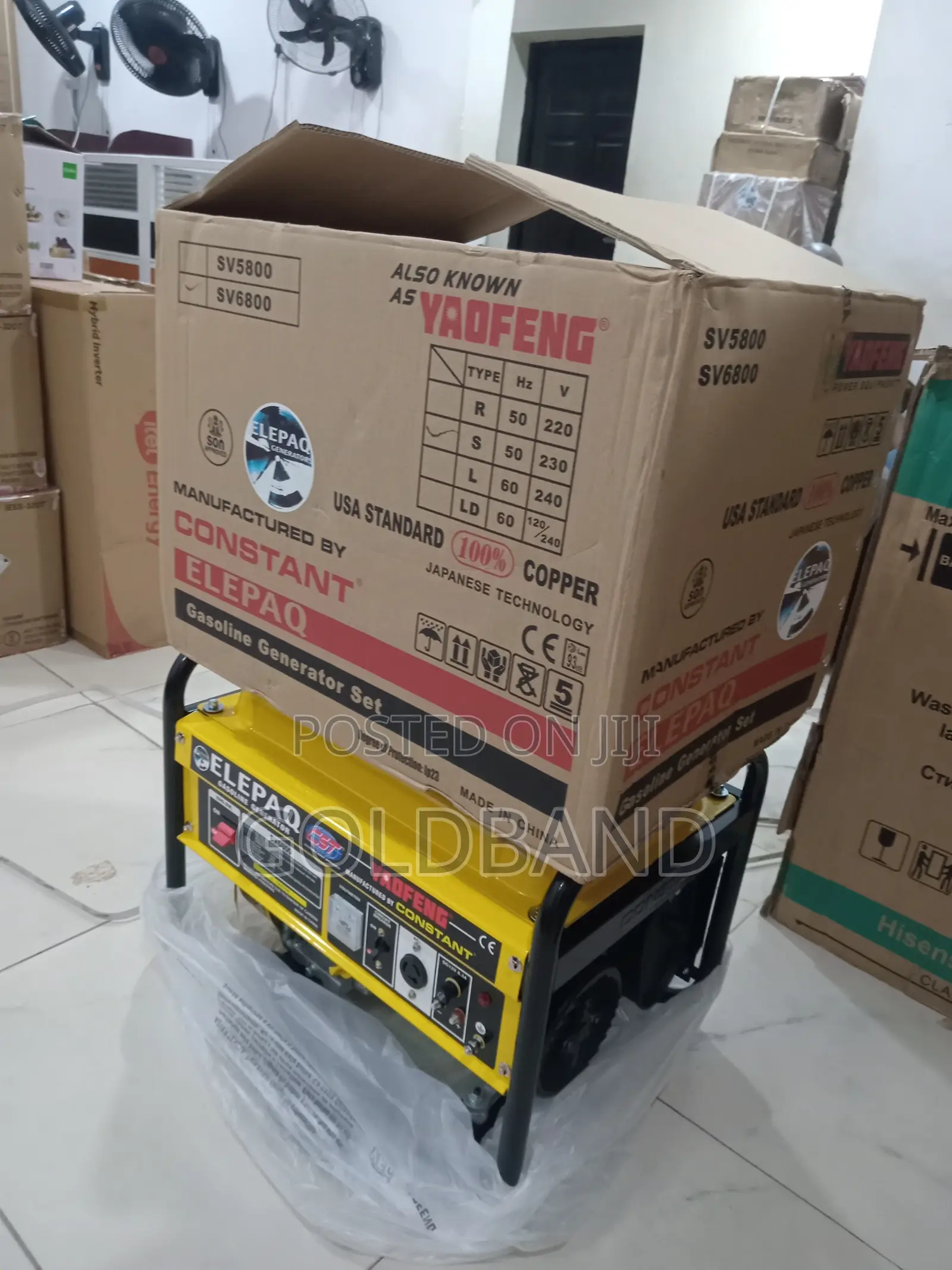 Elepaq Sv6800 4.5kva Portable Manual Generator