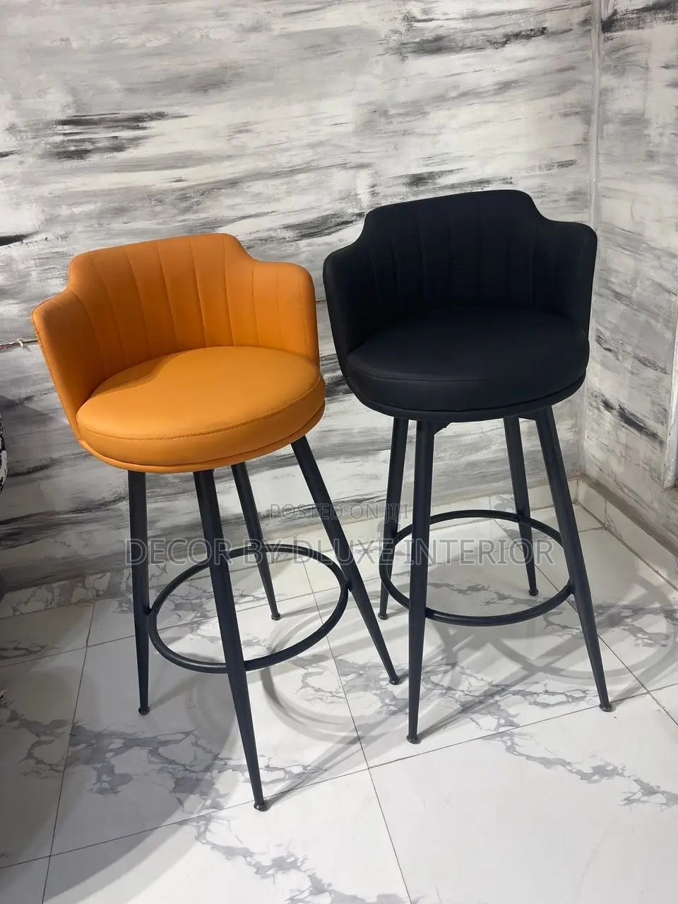 Nordic Bar Chairs With High Legs $ Armrests