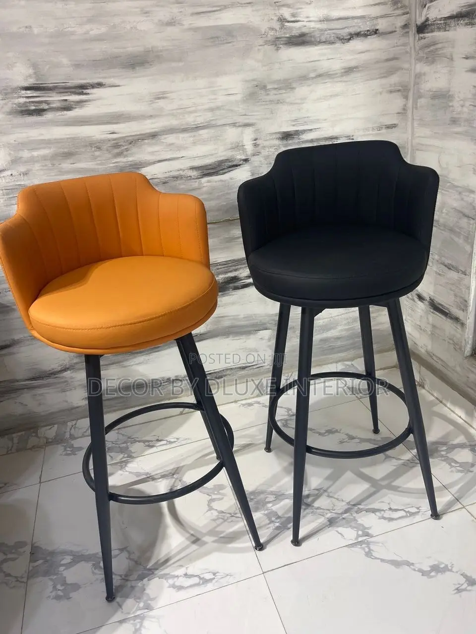 Nordic Bar Chairs With High Legs $ Armrests