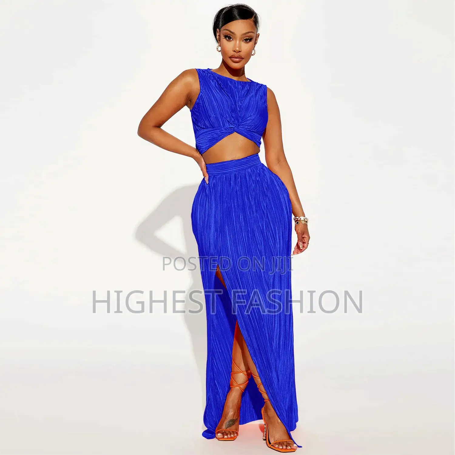 Tank and Bodycon High Side Split Skirt