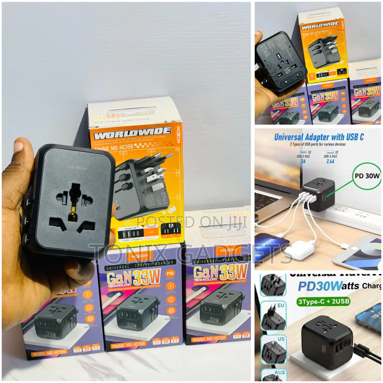 Moxom Mx-hc156 33w Gan Universal Travel Adapter Mx-hc156