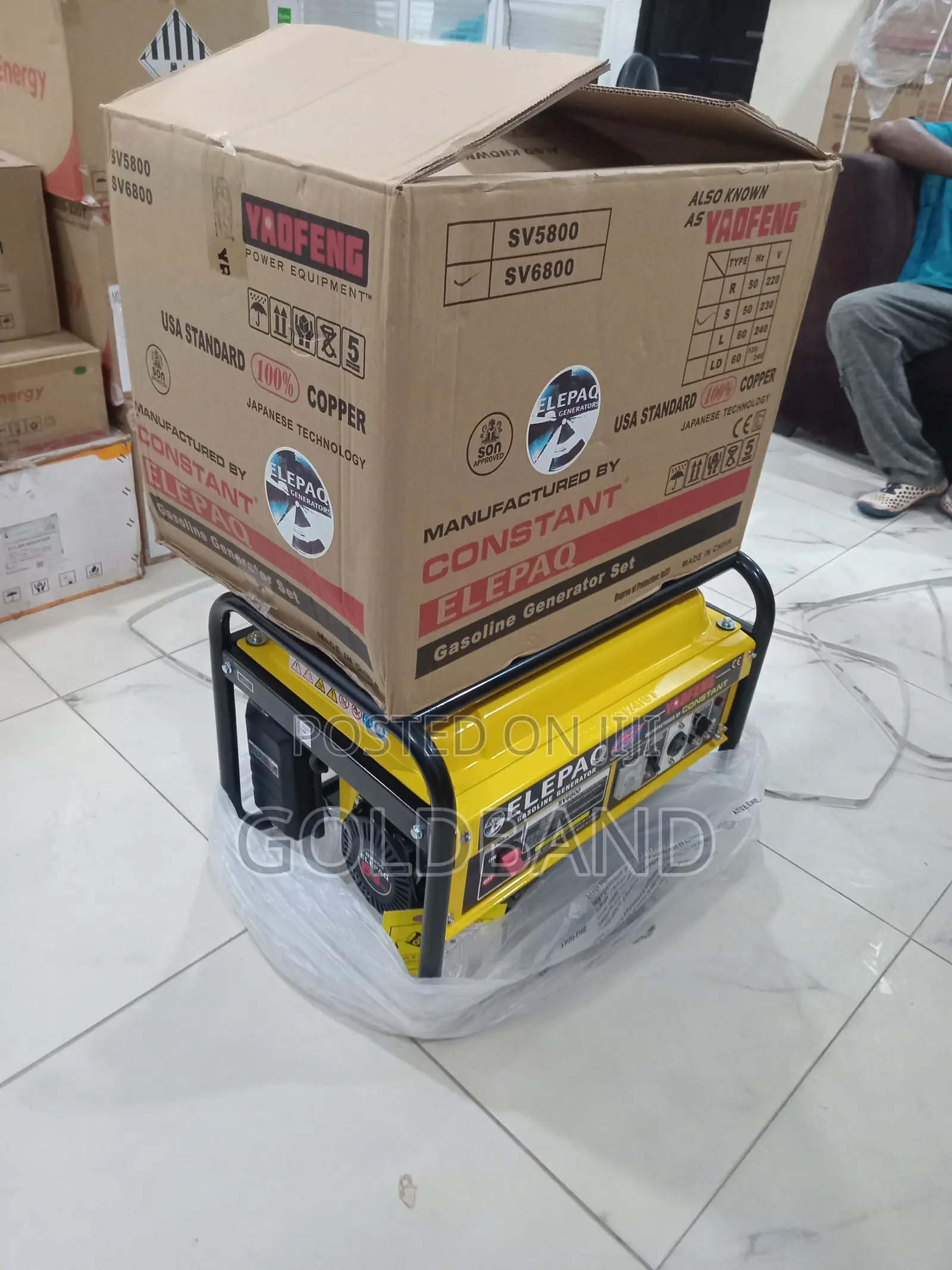 Elepaq Sv6800 Manual Start Generator 4.5kva