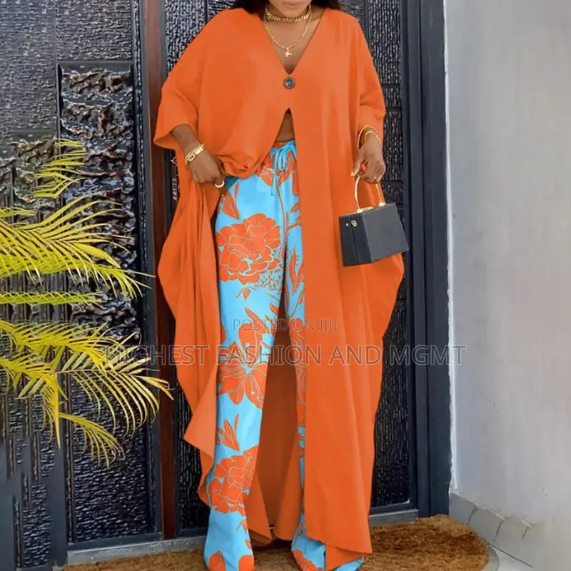 2 Piece Flare Sleeve Top Loose Pants