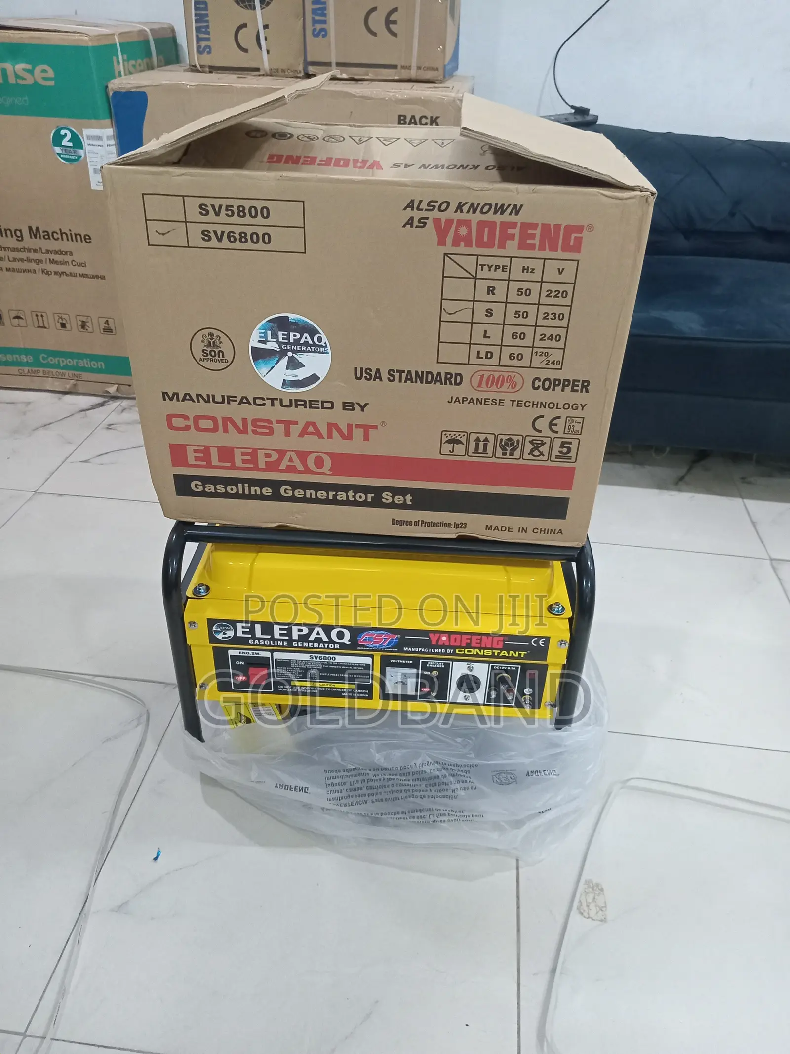Elepaq Sv6800 4.5kva Petrol Generator – Manual Start