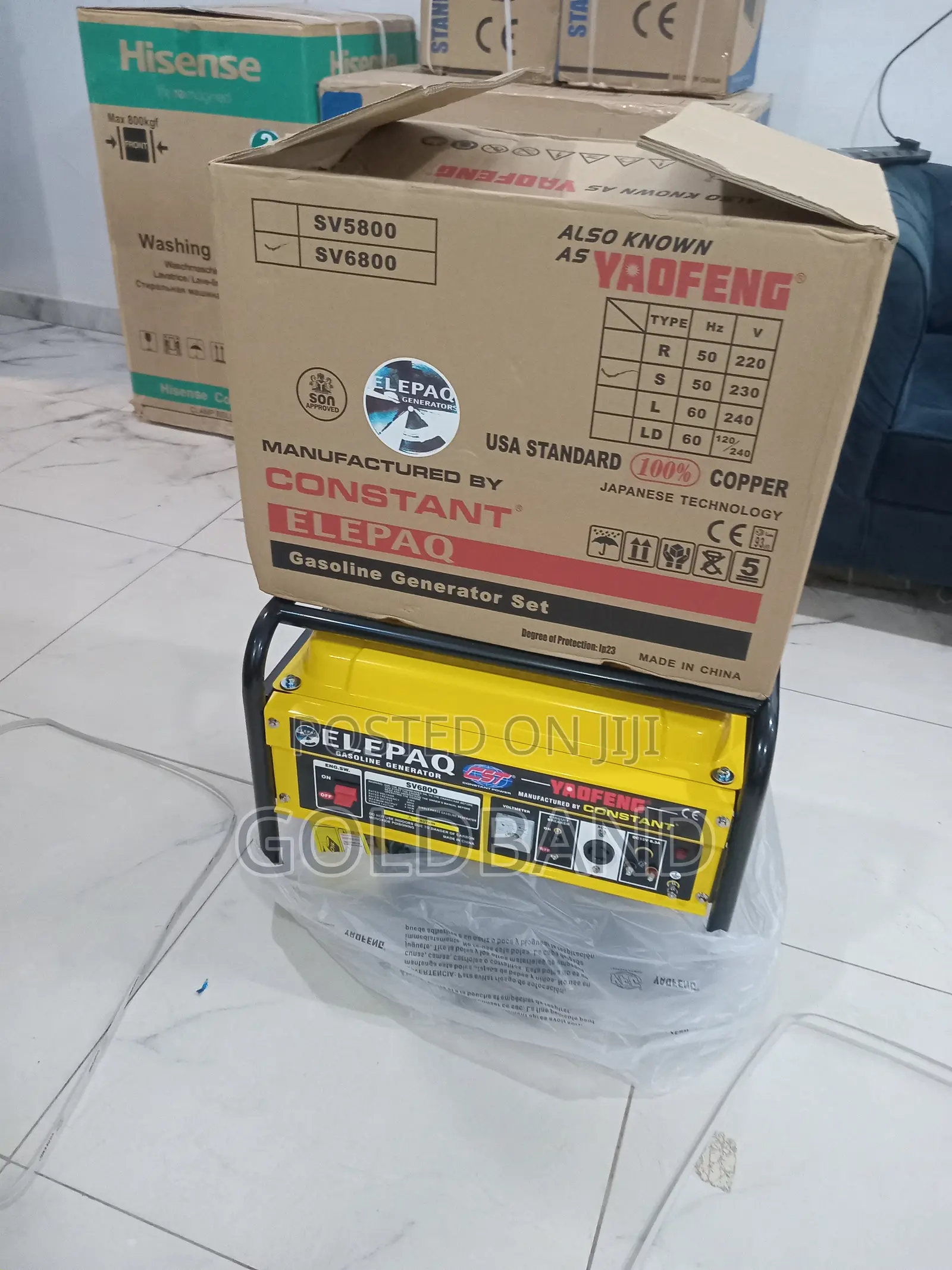 Elepaq Sv6800 4.5kva Petrol Generator – Manual Start