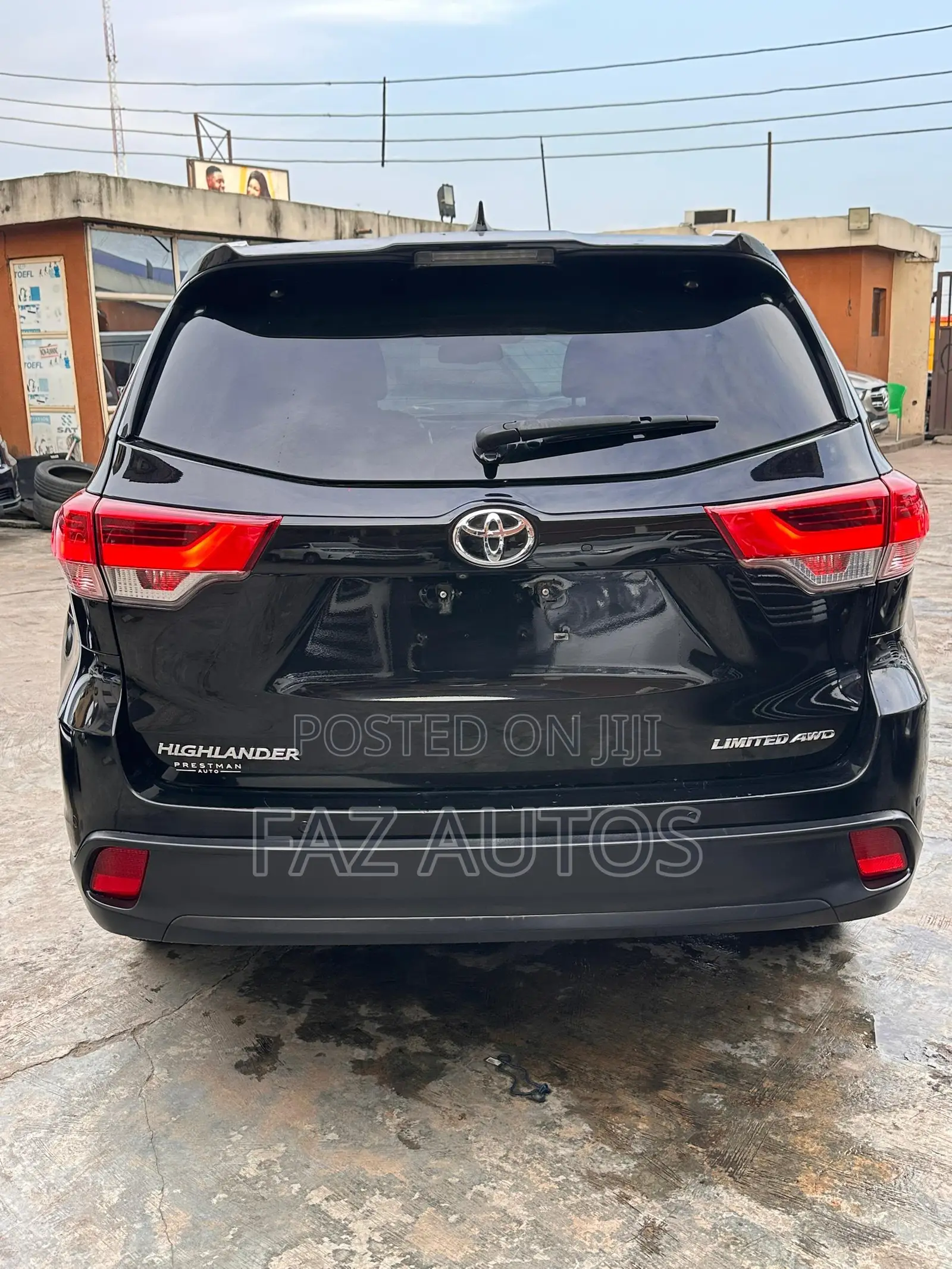 Toyota Highlander Limited V6 4x2 (3.5L 6cyl 6A) 2016 Black