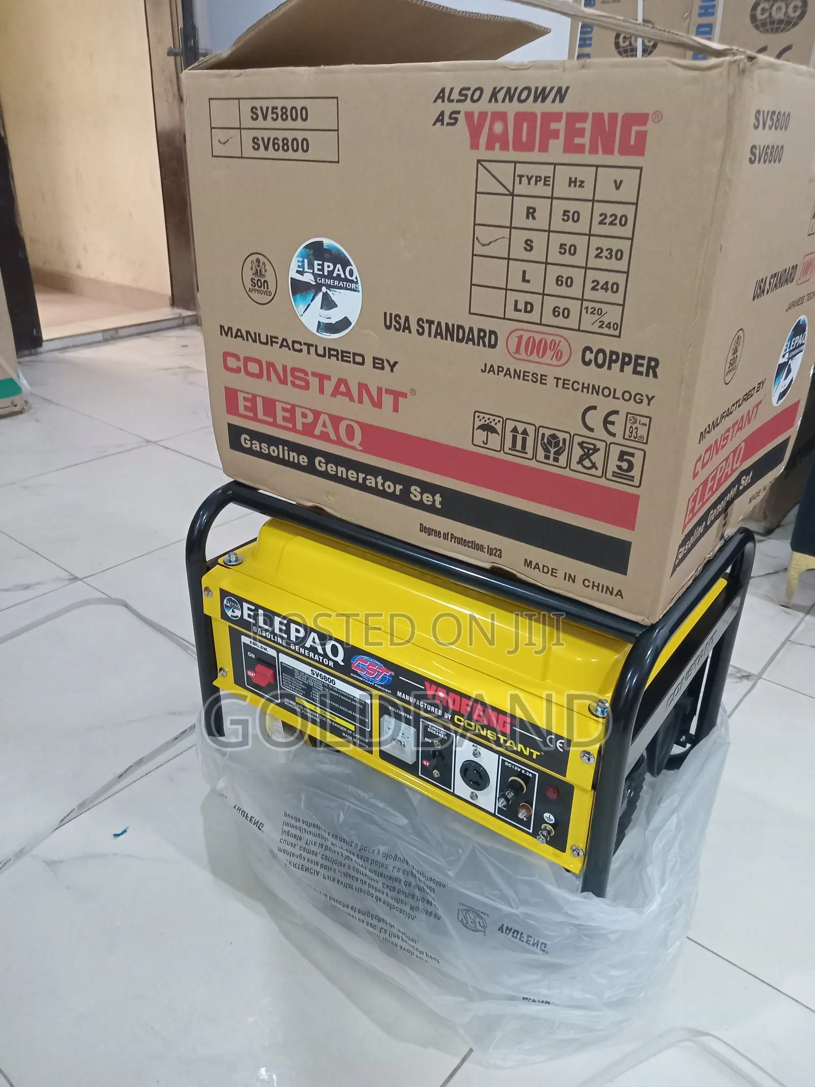 Elepaq Constant Sv6800 4.5kva Backup Power Generator
